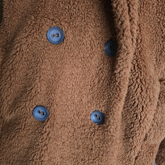 Free People Notched Teddy Peacoat, Size L - Picture 13 of 13